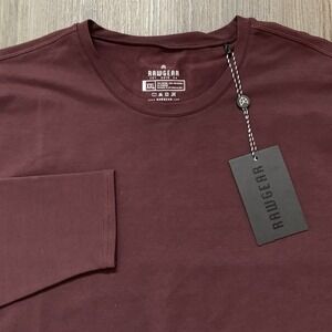 Raw Gear Mens Long Sleeve Shirt Maroon Size XXL Workout Casual‎ NEW